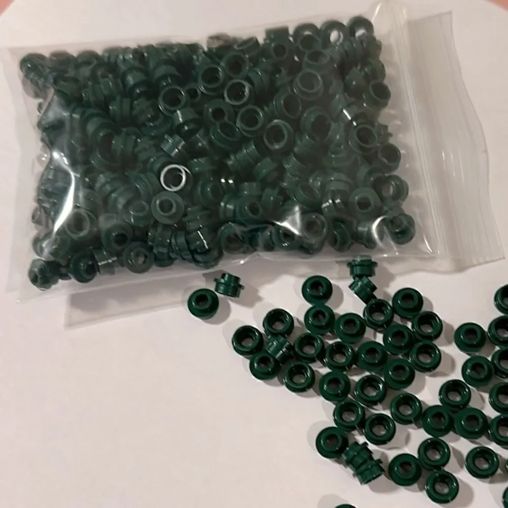 LEGO 28626 Drk green 1x1 round w/open hole stud 1 oz ounce over 300 pieces - Picture 2 of 10